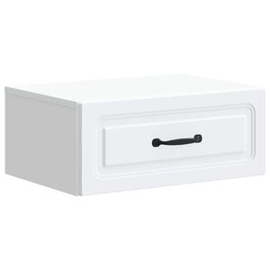 vidaXL Wandmontierter Nachttisch Wei&szlig; 49 x 34,5 x 20 cm Holzwerkstoff