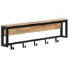 vidaXL Garderobe 87x10x27 cm Raues Massivholz Mango
