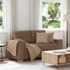 vidaXL Loveseat-Sofa Braun 120 cm Stoff