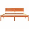 vidaXL Bettrahmen Wachsbraun 150 x 200 cm Massives Kiefernholz