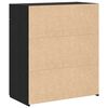 vidaXL Badschrank Schwarz Eichen-Optik 80 x 42,5 x 93,5 cm