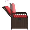 vidaXL Liegende Gartenst&uuml;hle 2 Stk. Braun Poly Rattan