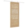 vidaXL Schiebet&uuml;r Nat&uuml;rlich und Wei&szlig; 86 x 211 cm Massives Kiefernholz