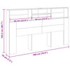 vidaXL Kopfteil mit Stauraum Altholz-Optik 180x19x103,5 cm