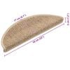 vidaXL Treppenmatten Selbstklebend Sisal-Optik 15 Stk. 56x17x3 cm Sand