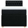 vidaXL Boxspringbett mit Matratze Schwarz 90x190 cm Stoff