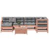vidaXL 7-tlg. Garten-Lounge-Set mit Kissen Massivholz Douglasie