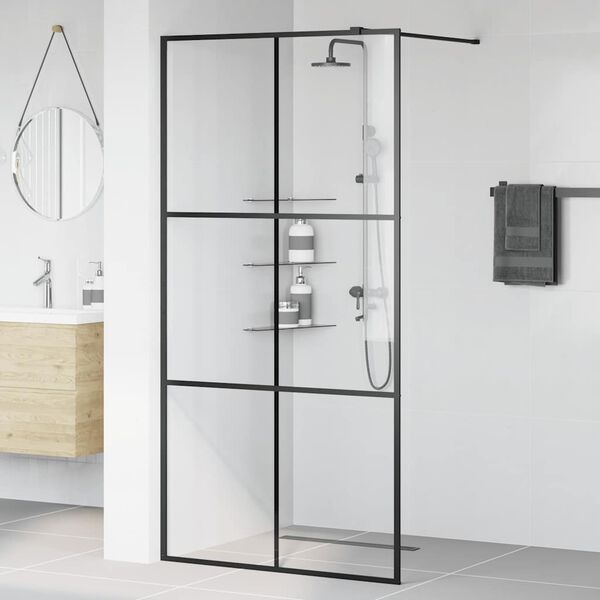 vidaXL Duschwand für Begehbare Dusche mit Klarem ESG Glas 100x195 cm