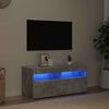 vidaXL TV-Schrank mit LED-Leuchten Betongrau 90x35x40 cm