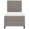 vidaXL Boxspringbett mit Matratze mit Kopfteil Taupe 90 x 200 cm Stoff