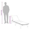 vidaXL Sonnenliege mit Auflage Braun Poly Rattan