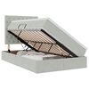 vidaXL LED-Speicherbett mit Matratze Hellgrau 120 x 190 cm Samt