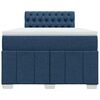 vidaXL Boxspringbett mit Matratze Blau 120x190 cm Stoff