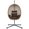 vidaXL H&auml;ngendes Ei-Stuhl Kaffeebraun 104 x 100 x 191 cm Poly-Rattan