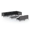 vidaXL 8-tlg. Garten-Lounge-Set mit Kissen Poly Rattan Dunkelgrau