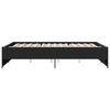 vidaXL Bettgestell Schwarz 150x200 cm Holzwerkstoff und Metall