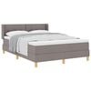 vidaXL Boxspringbett mit Kopfteil Taupe 190 x 140 cm Stoff