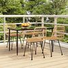 vidaXL 5-tlg. Garten-Essgruppe Poly Rattan