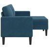 vidaXL 2-Sitzer-Sofa mit Chaiselongue L-Form Blau 125 cm Samt