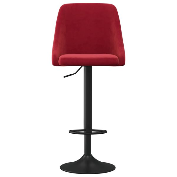 vidaXL Barhocker 2 Stk. Weinrot Samt