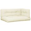 vidaXL Palettenkissen 3-tlg. Creme Stoff