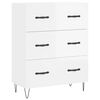 vidaXL Sideboard Hochglanz-Wei&szlig; 69,5x34x90 cm Holzwerkstoff