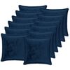 vidaXL Kissenbezug 12 stk. HOUTEN Marineblau 40 x 40 cm Flanell