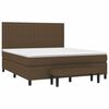 vidaXL Boxspringbett mit Matratze Dunkelbraun 160x200 cm Stoff