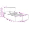 vidaXL Bettrahmen Ger&auml;ucherte Eiche 120 x 200 cm Holzwerkstoff