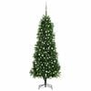 vidaXL K&uuml;nstlicher Weihnachtsbaum mit Beleuchtung Kugeln 240 cm Gr&uuml;n