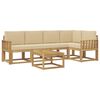 vidaXL Outdoor-Sofagarnitur 6 pcs Wei&szlig; und Beige Massivholz Akazie