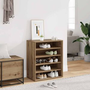 vidaXL Schuhregal Artisan-Eiche 60x35x70 cm Holzwerkstoff