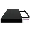 vidaXL Schweberegale 2 Stk. Hochglanz-Schwarz 80x23,5x3,8 cm MDF