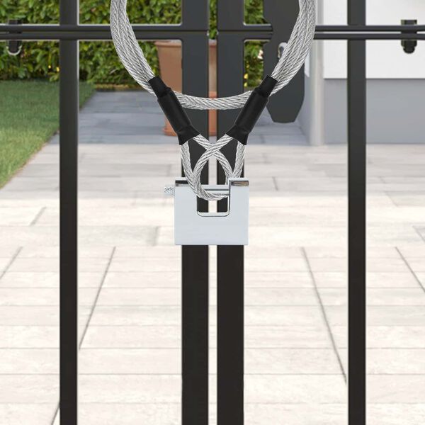 vidaXL Vorh&auml;ngeschloss 12 pcs Silber 5 x 1,9 x 4,5 cm Eisen