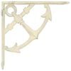 vidaXL Wandregalhalterungen 12 stk. Antik Wei&szlig; 21 x 21 x 3.5 cm Stahl