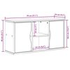 vidaXL TV-Schrank ODDA Weiß 79x24x40 cm Massivholz Kiefer