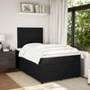 vidaXL Boxspringbett mit Matratze Schwarz 120x200 cm Samt