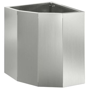 vidaXL Eckpflanzer Silber 30 x 30 x 35 cm Verzinkter Stahl