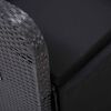 vidaXL Outdoortisch-Set mit Kissen 11 pcs Schwarz Poly Rattan
