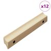vidaXL Gerader Griff 12 pcs Nat&uuml;rliche Holzfarbe 130 x 25 x 30 mm