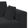 vidaXL Samt Sofa mit Kissen 3 pcs Schwarz 208 cm Samt