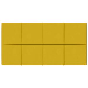 vidaXL Wandkopfteilen 12 stk. Gelb Samt