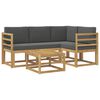 vidaXL Outdoor-Sofagarnitur mit Kissen 5 pcs Wei&szlig; und Anthrazit