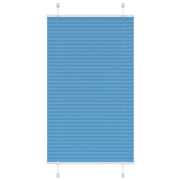 vidaXL Plissee Blau 75x100 cm Stoffbreite 74,4 cm Polyester