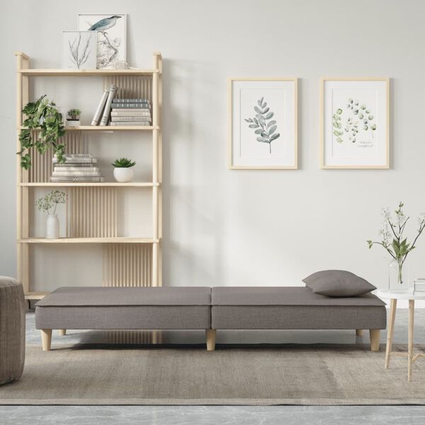 vidaXL Schlafsofa Taupe Stoff