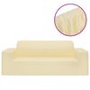 vidaXL Stretch Sofahusse 2-Sitzer Creme Polyester-Jersey