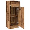 vidaXL Badezimmerschrank mit T&uuml;r Altholz 32 x 34 x 90 cm Holzwerkstoff