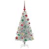 vidaXL Weihnachtsbaum mit 150 LEDs mit St&auml;nder Silber 120 cm PET