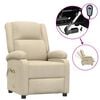 vidaXL Massagesessel Elektrisch Creme Stoff