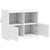 vidaXL Sideboard mit LED-Leuchten Weiß 81x37x67 cm